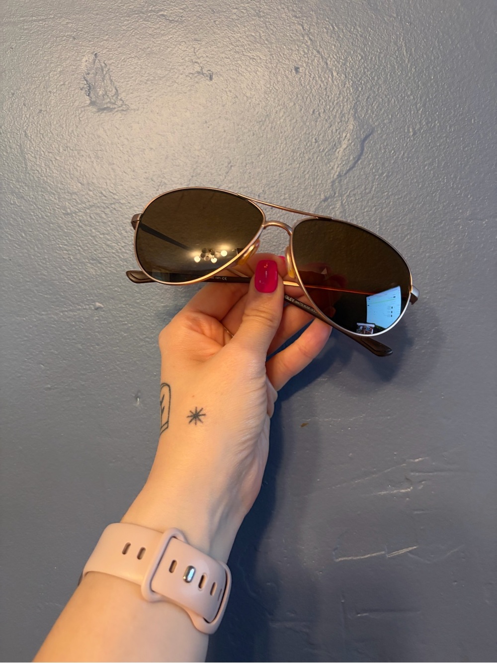 Super lightweight Smith Langley Matte Rose Gold sunglasses in aviator shape
